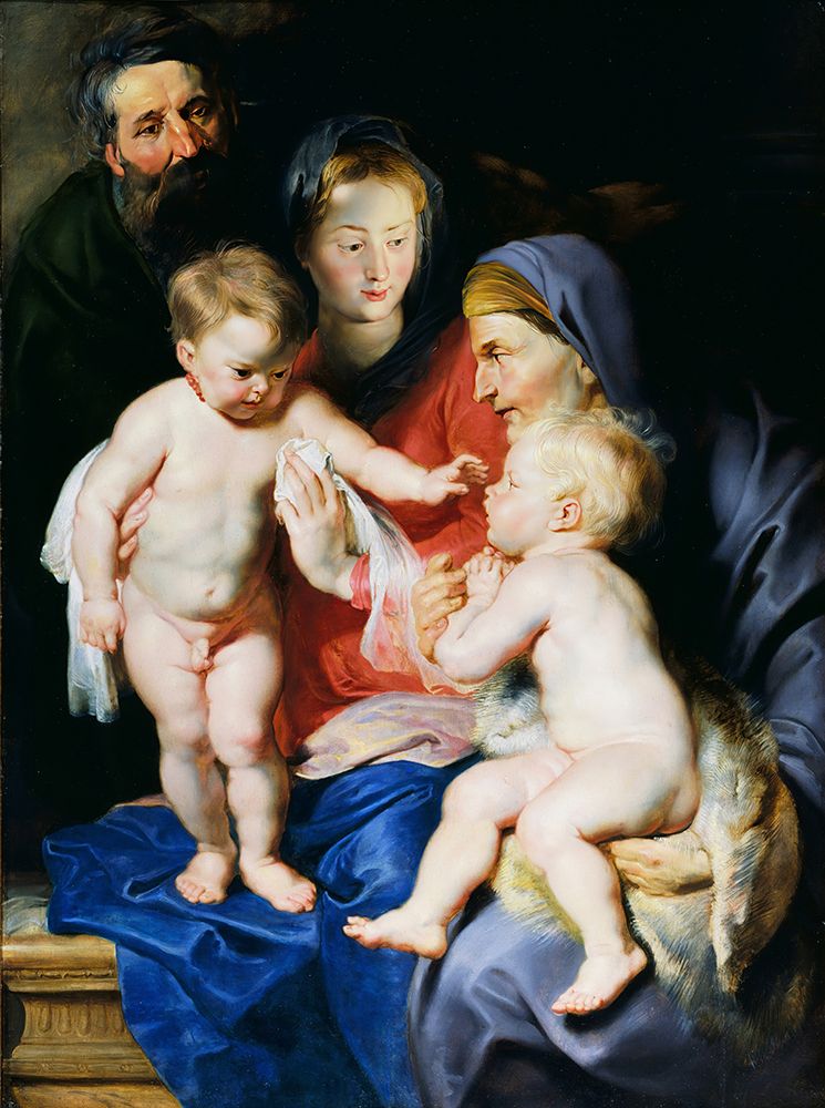 The Holy Family with Saint Elizabeth and Saint John the Baptist 1614 art print by Peter Paul Rubens for $57.95 CAD