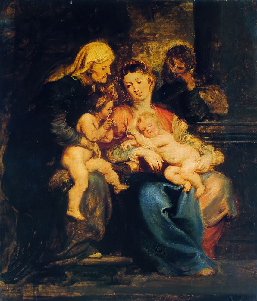The Holy Family with Saint Elizabeth and Saint John art print by Peter Paul Rubens for $57.95 CAD
