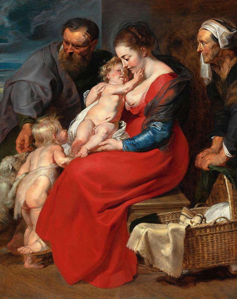 The Holy Family with Saints Elizabeth and John the Baptist 1615 art print by Peter Paul Rubens for $57.95 CAD