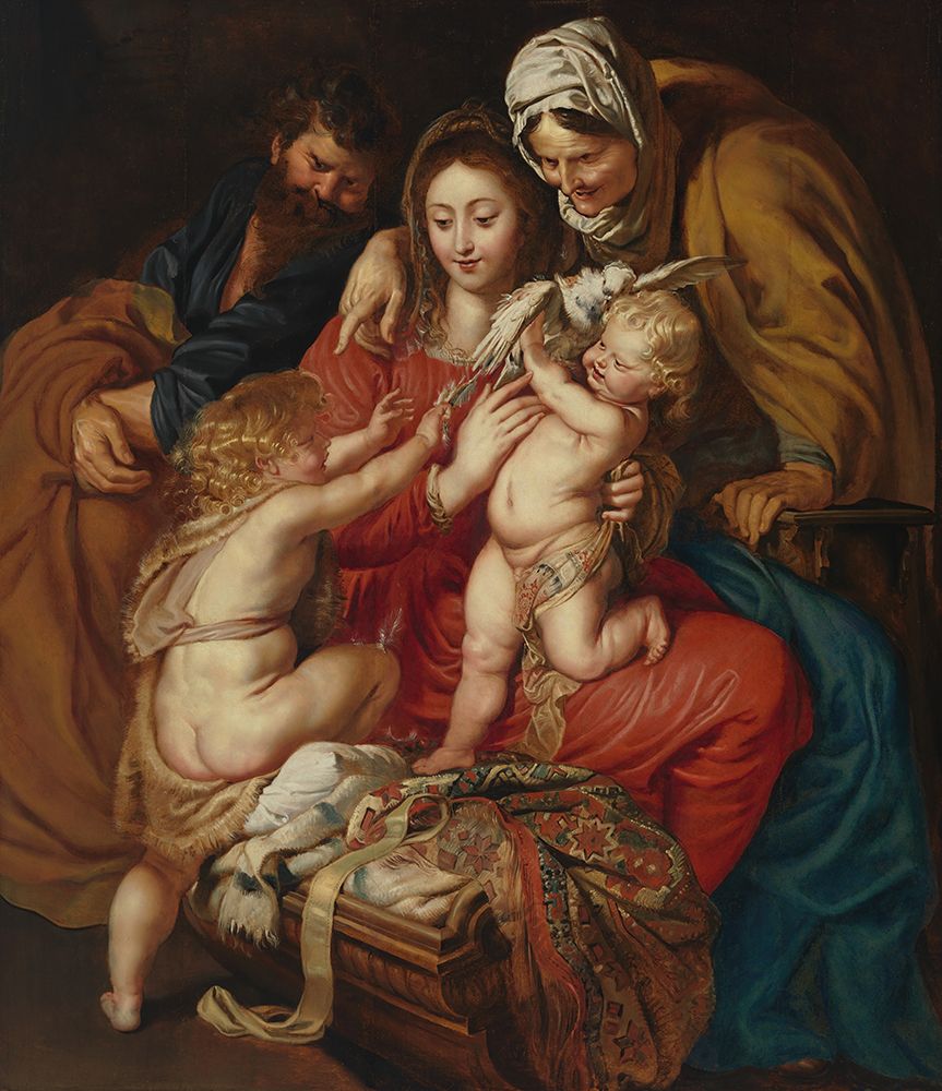 The Holy Family with St. Elizabeth, St. John, and a Dove 1609 art print by Peter Paul Rubens for $57.95 CAD