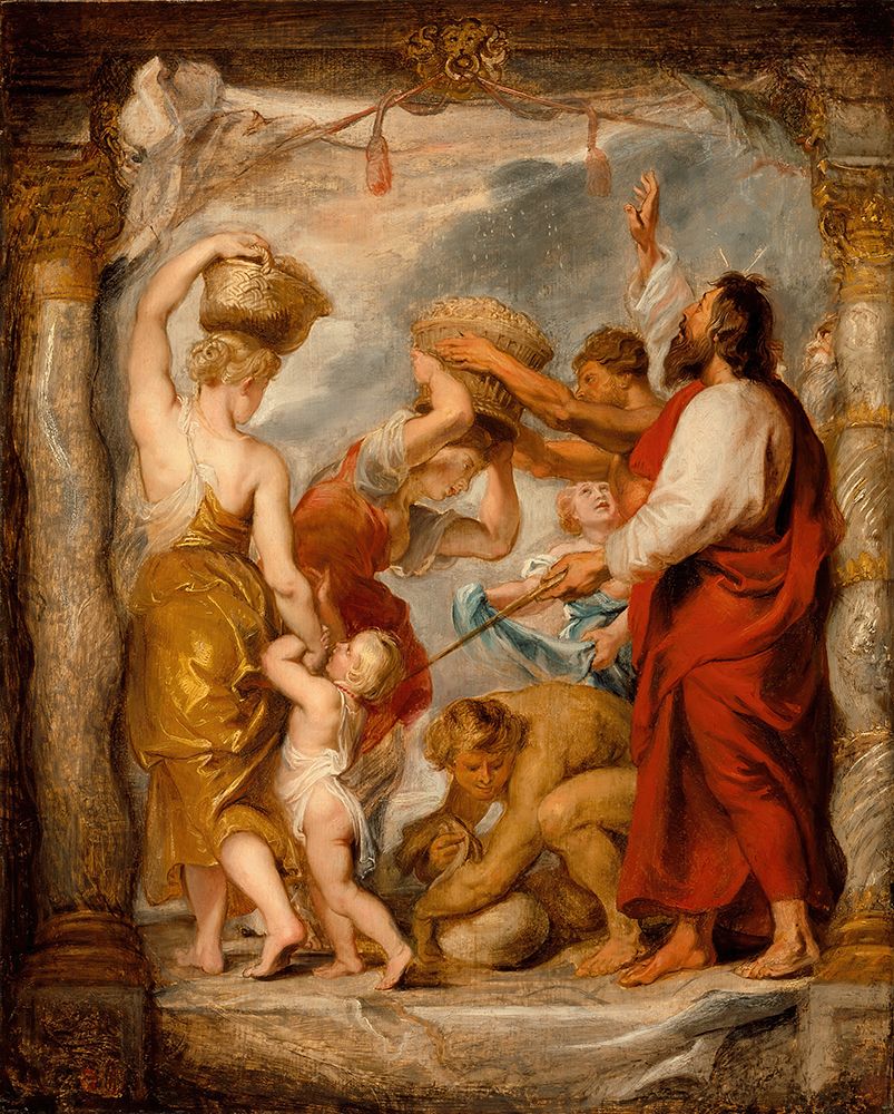 The Israelites Gathering Manna in the Desert 1626 art print by Peter Paul Rubens for $57.95 CAD