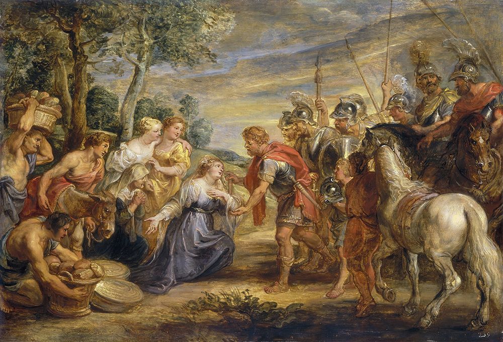 The Meeting of David and Abigail 1630 art print by Peter Paul Rubens for $57.95 CAD