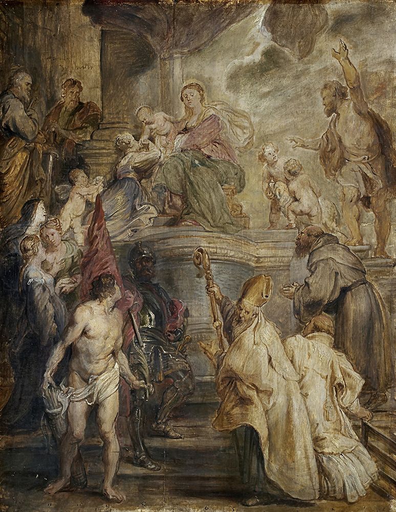 The Mystic Marriage of St Catherine art print by Peter Paul Rubens for $57.95 CAD