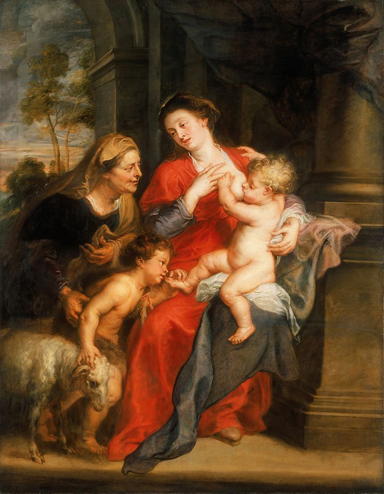 The Virgin and Child with Sts. Elizabeth and John the Baptist 1632 art print by Peter Paul Rubens for $57.95 CAD