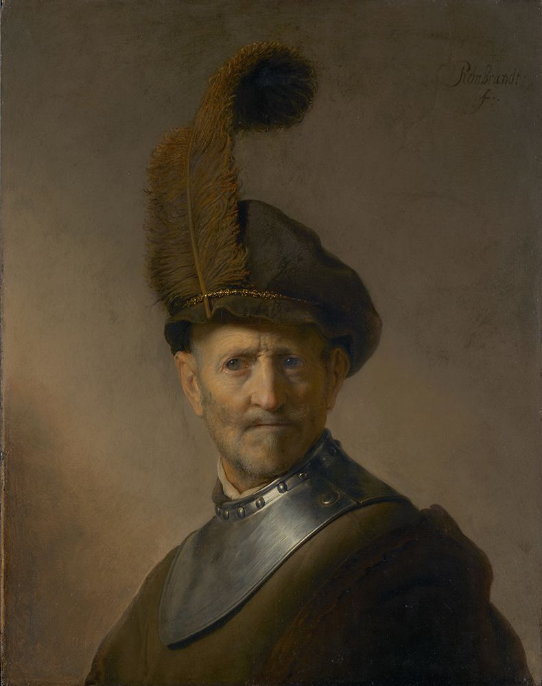An Old Man in Military Costume 1630 art print by Rembrandt for $57.95 CAD