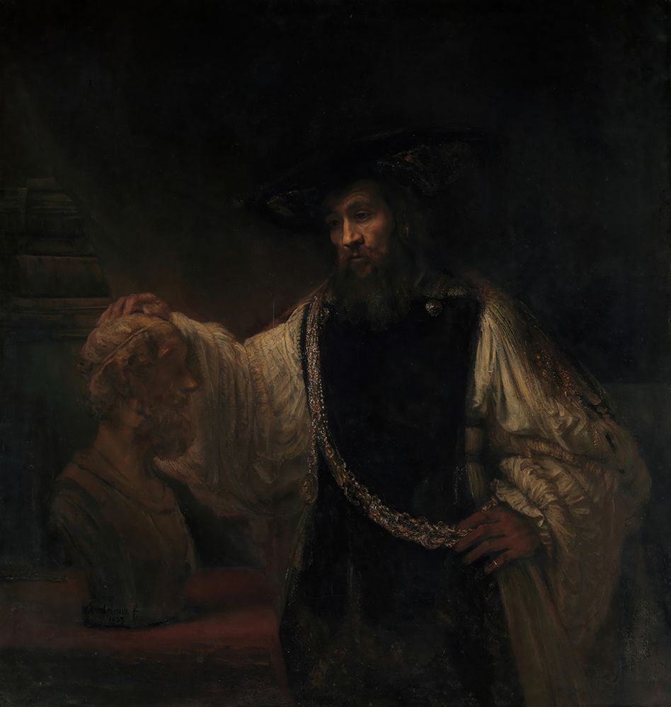 Aristotle with a Bust of Homer 1653 art print by Rembrandt for $57.95 CAD