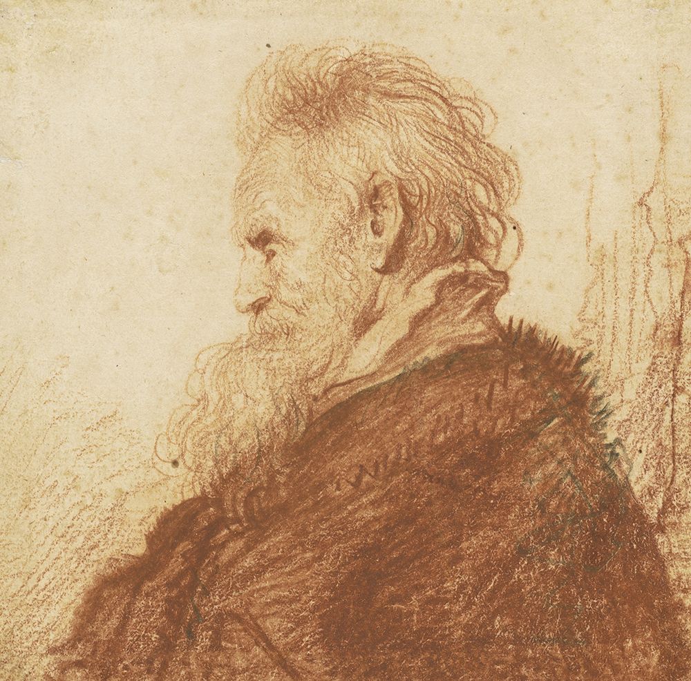 Head of an Old Man 1631 art print by Rembrandt for $57.95 CAD