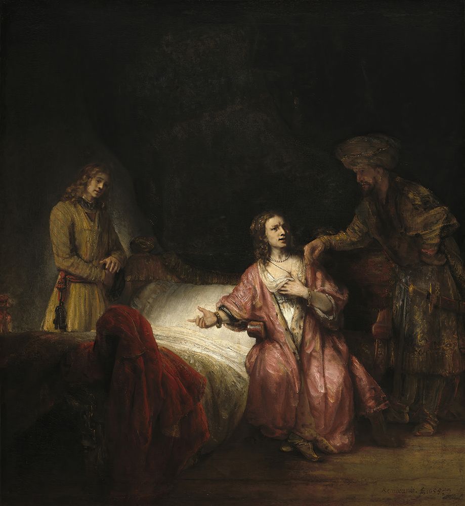 Joseph Accused by Potiphars Wife 1655 art print by Rembrandt for $57.95 CAD