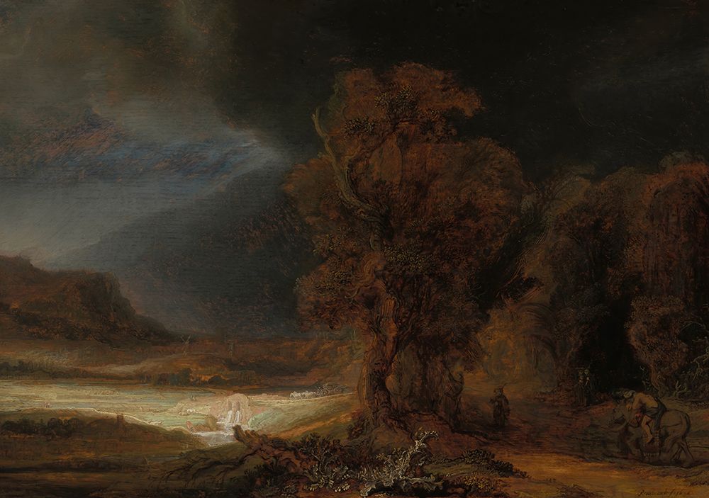 Landscape with the Parable of the Good Samaritan 1638 art print by Rembrandt for $57.95 CAD