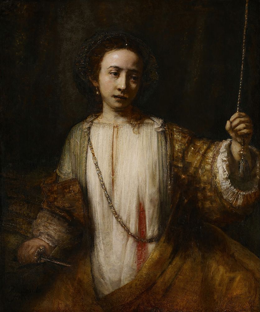 Lucretia 1666 art print by Rembrandt for $57.95 CAD