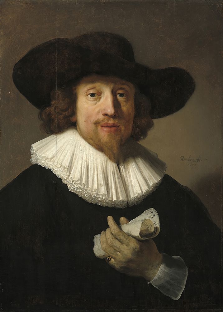 Man with a Sheet of Music 1633 art print by Rembrandt for $57.95 CAD