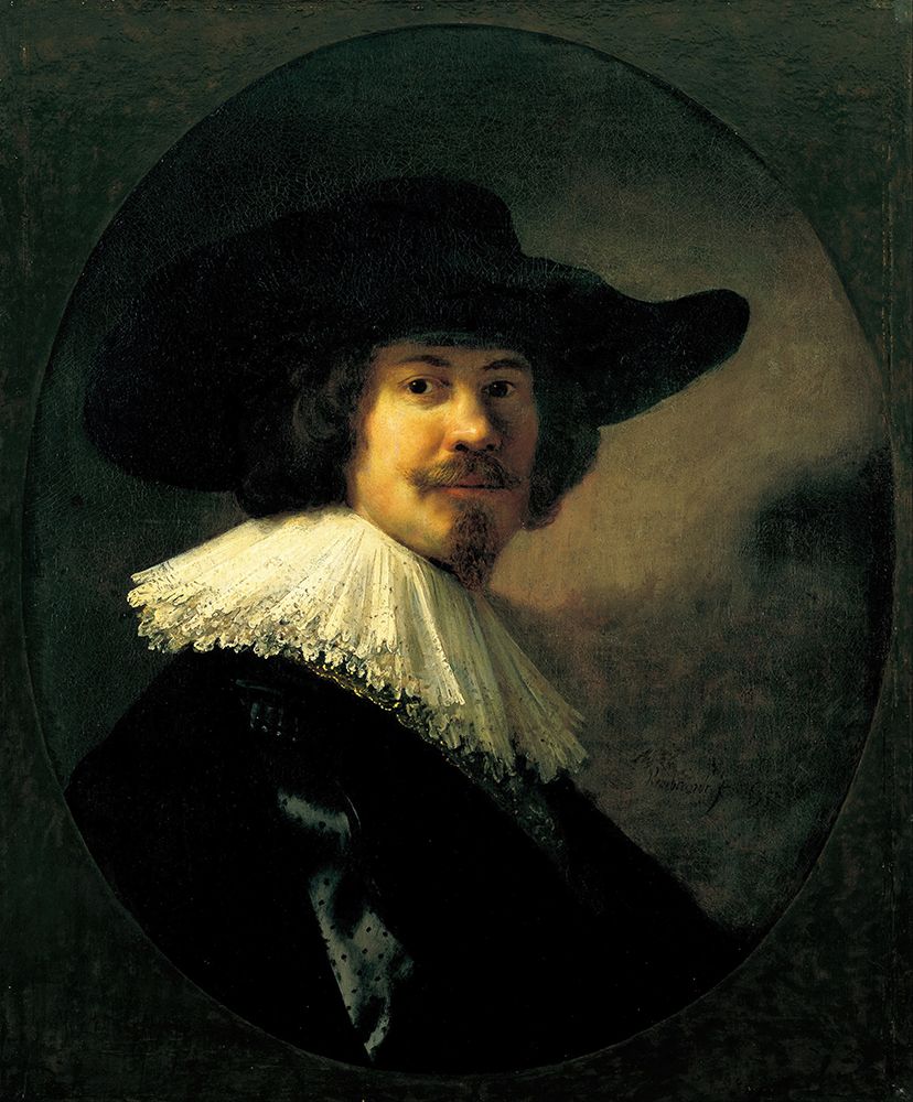Portrait of a Man in a Broad-Brimmed Hat 1635 art print by Rembrandt for $57.95 CAD