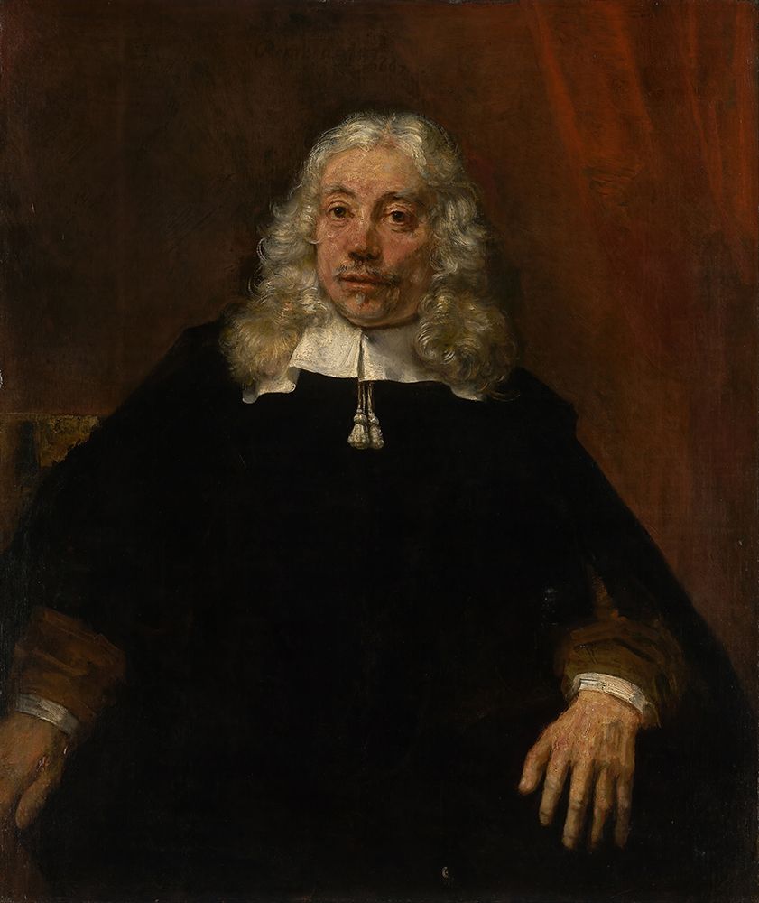 Portrait of a white-haired man art print by Rembrandt for $57.95 CAD