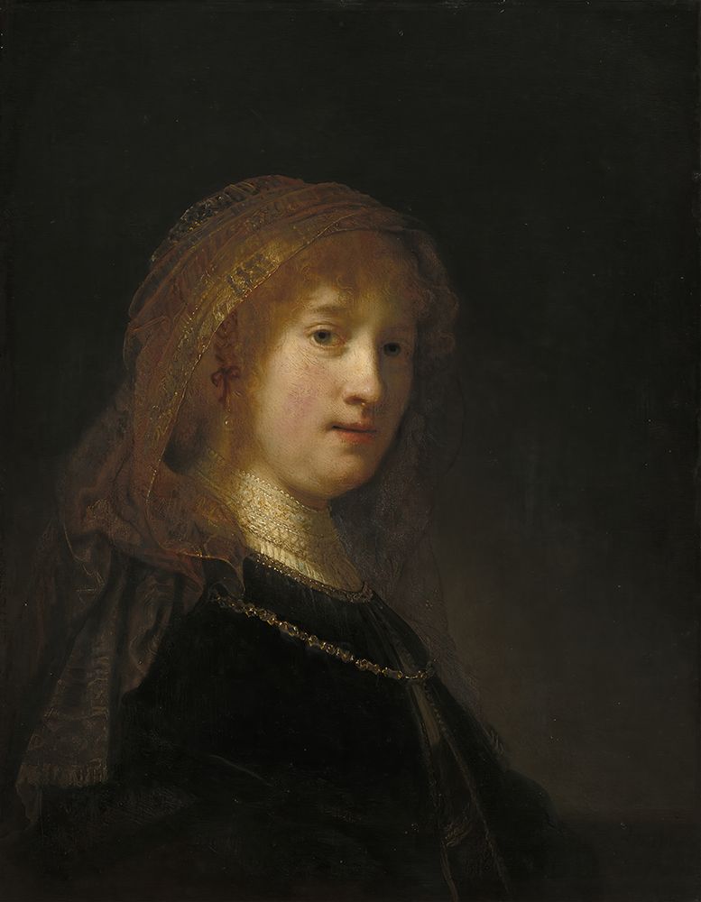 Saskia van Uylenburgh,the Wife of the Artist ca 1635 art print by Rembrandt for $57.95 CAD