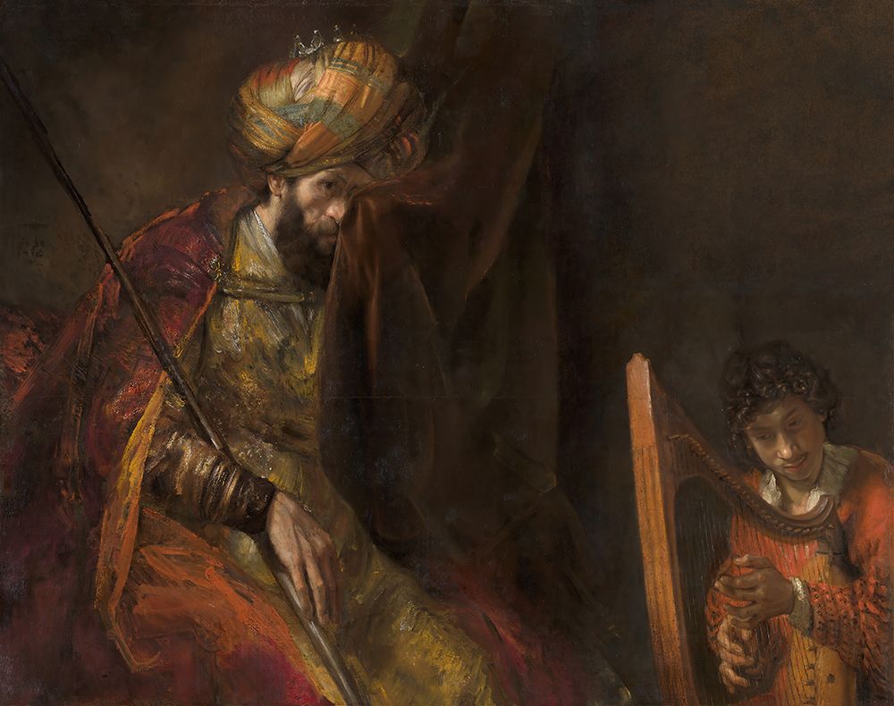 Saul and David 1651 art print by Rembrandt for $57.95 CAD