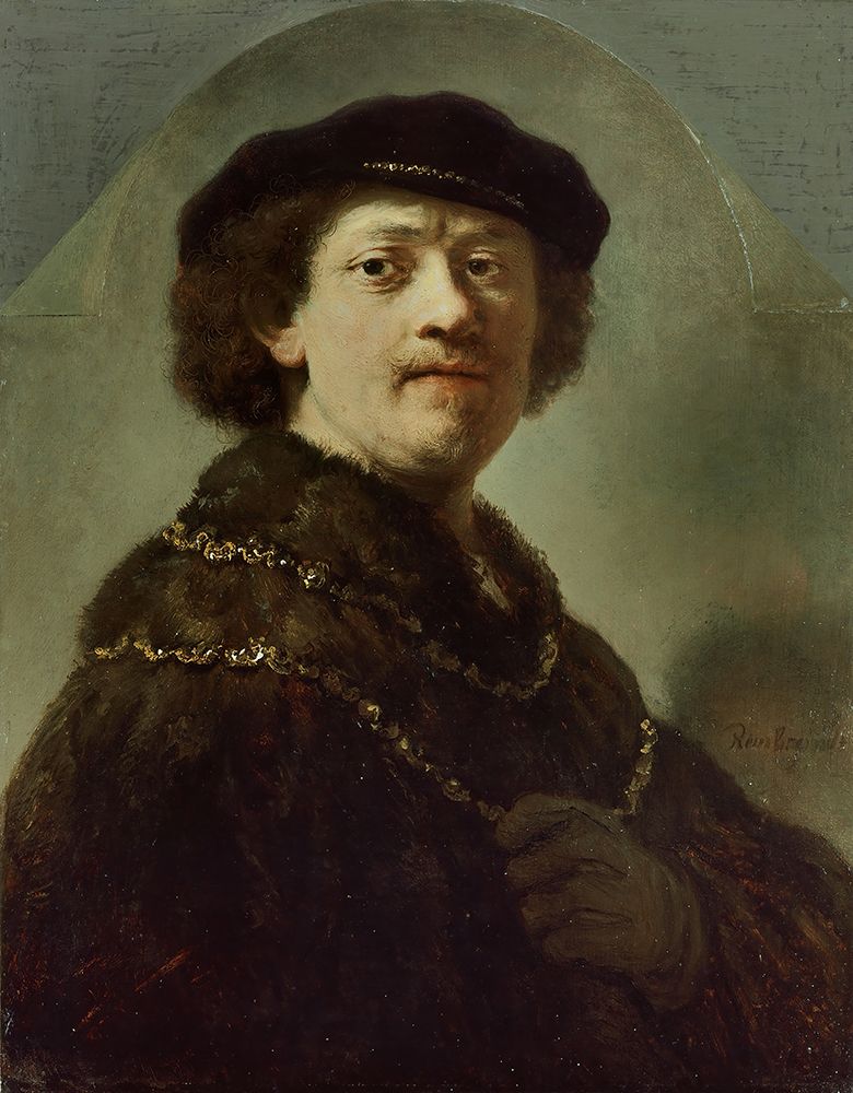 Self-Portrait in a Black Cap 1637 art print by Rembrandt for $57.95 CAD