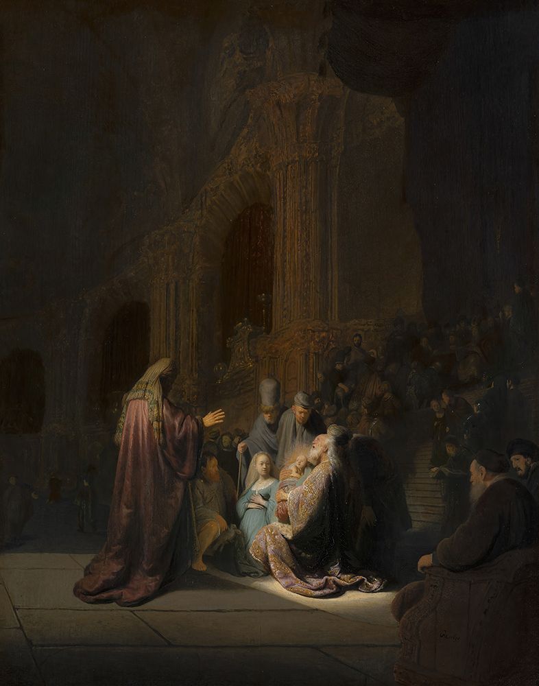 Simeons Song of Praise 1631 art print by Rembrandt for $57.95 CAD