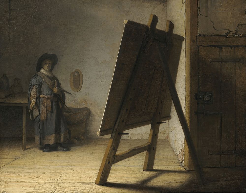 The Artist In His Studio 1628 art print by Rembrandt for $57.95 CAD