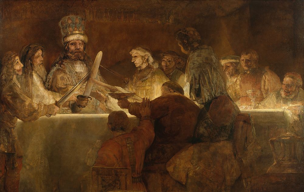 The Conspiracy of the Batavians under Claudius Civilis art print by Rembrandt for $57.95 CAD