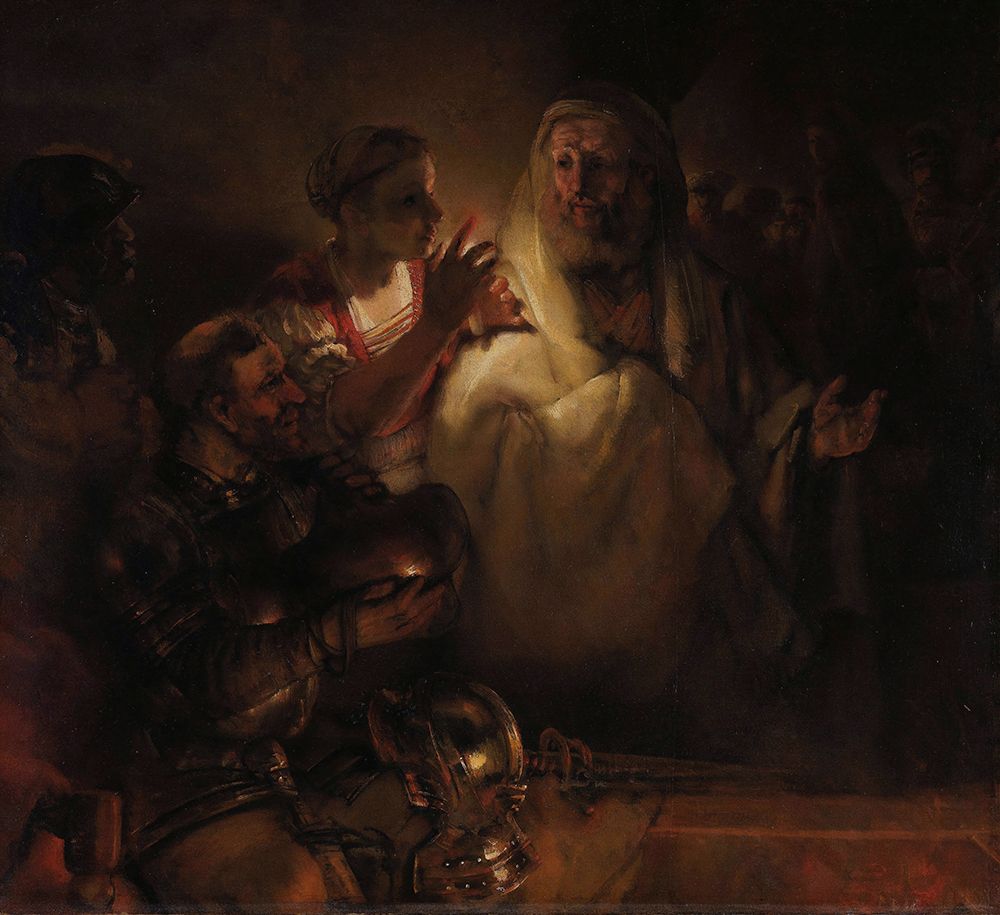 The Denial of St Peter 1660 art print by Rembrandt for $57.95 CAD