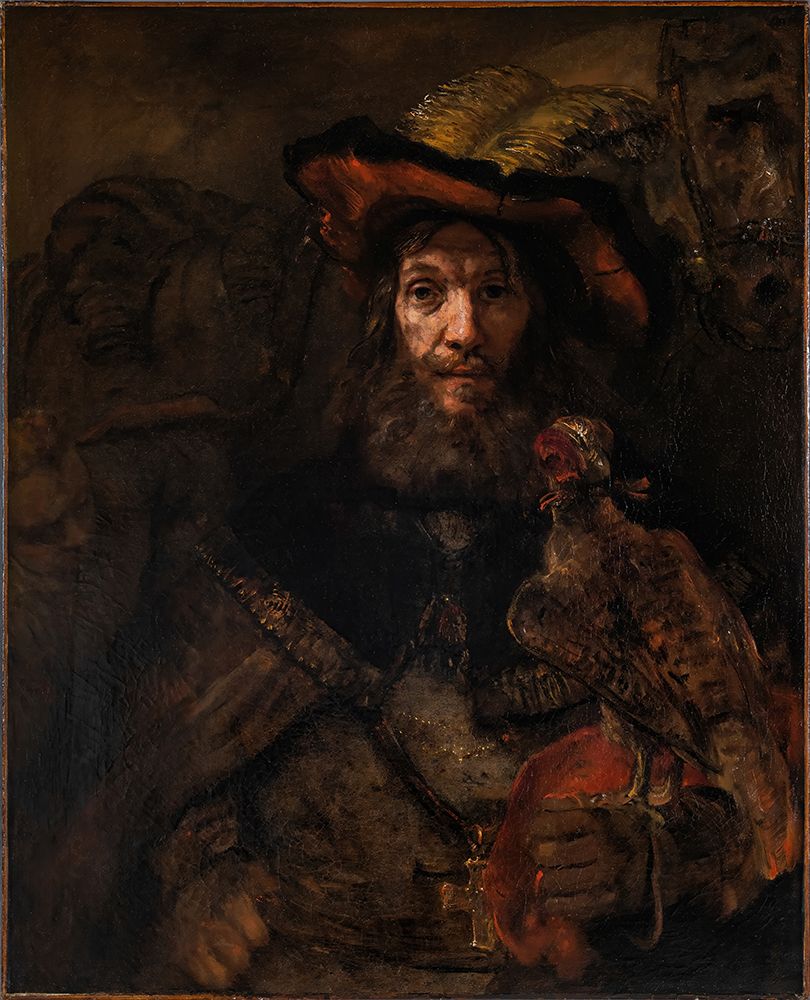 The Knight with the Falcon 1660 art print by Rembrandt for $57.95 CAD