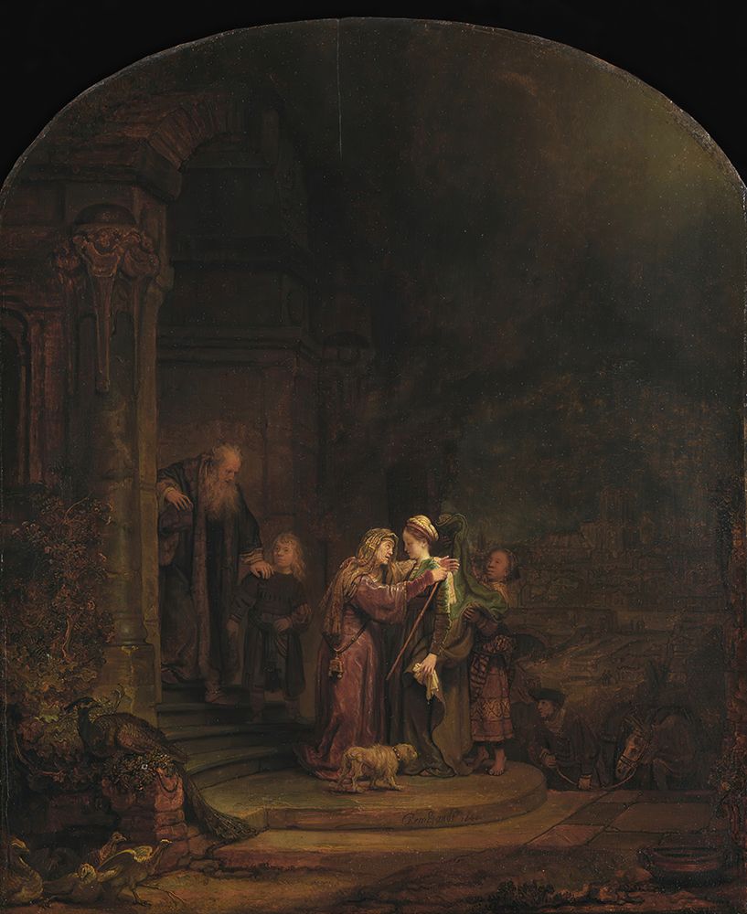 The Visitation 1640 art print by Rembrandt for $57.95 CAD
