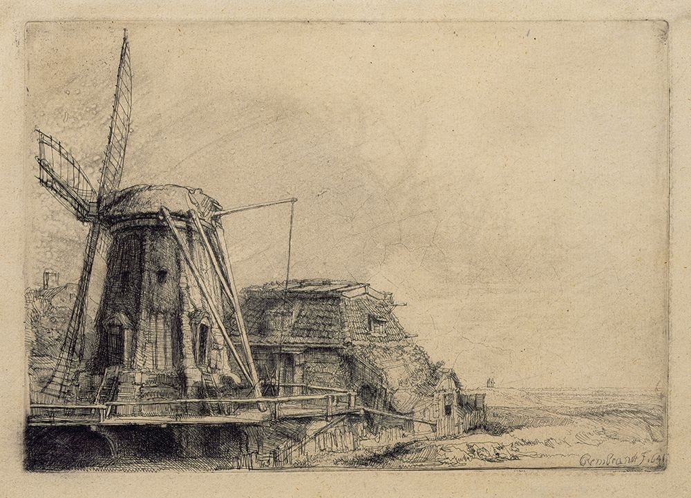 The Windmill 1641 art print by Rembrandt for $57.95 CAD