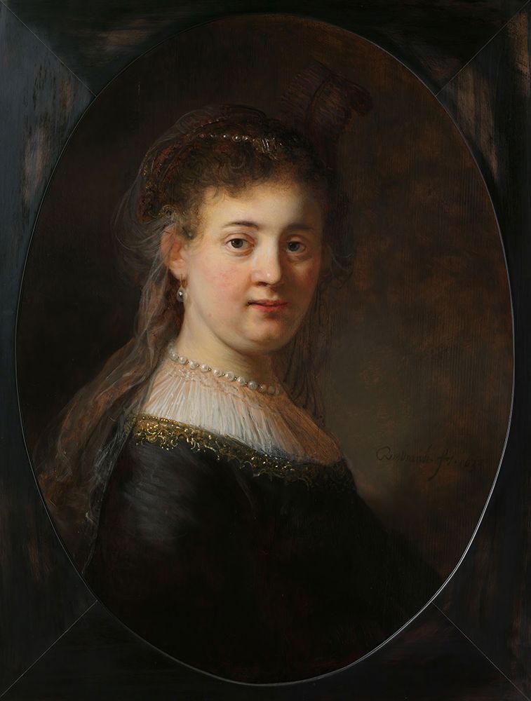 Young Woman in Fantasy Costume 1633 art print by Rembrandt for $57.95 CAD
