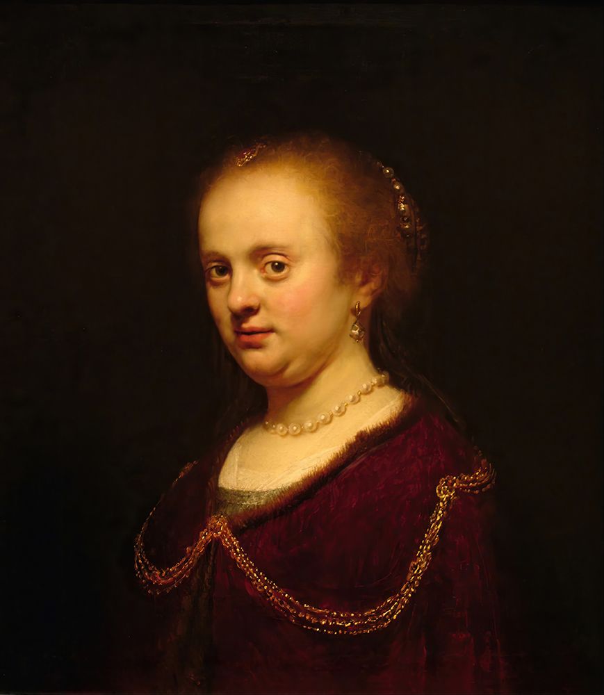 Young Woman with a Gold Chain 1634 art print by Rembrandt for $57.95 CAD