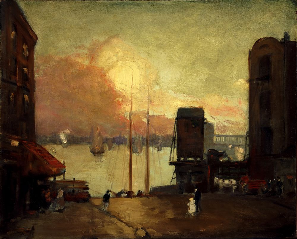 Cumulus Clouds, East River 1901 art print by Robert Henri for $57.95 CAD