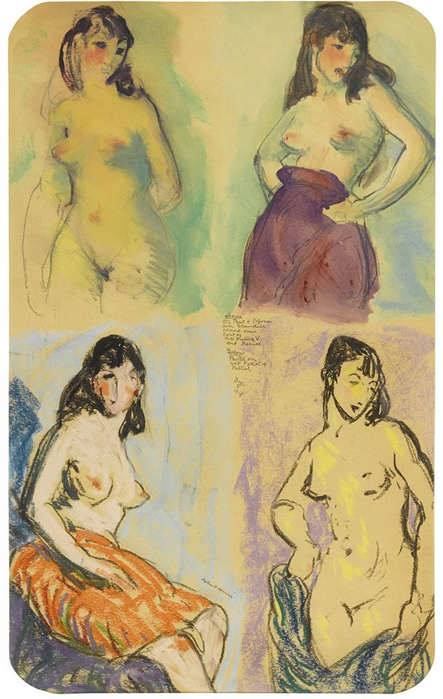 Four Studies of a Nude 1918 art print by Robert Henri for $57.95 CAD