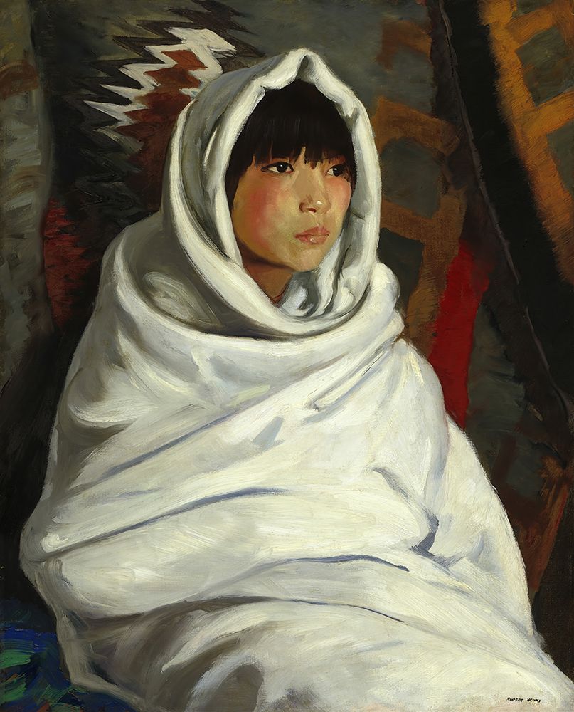 Indian Girl in White Blanket 1917 art print by Robert Henri for $57.95 CAD