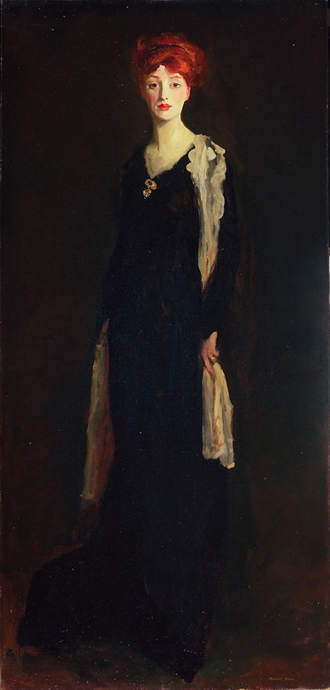 Lady in Black with Spanish Scarf, O in Black with a Scarf art print by Robert Henri for $57.95 CAD