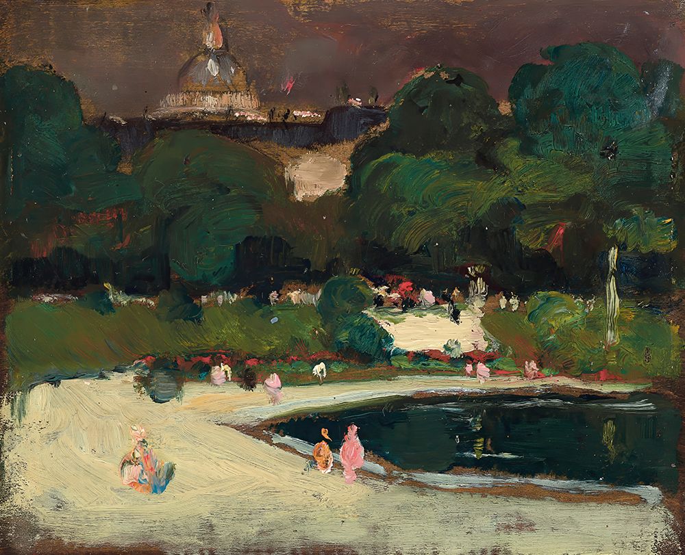 Luxembourg Gardens, Stormy Sky art print by Robert Henri for $57.95 CAD
