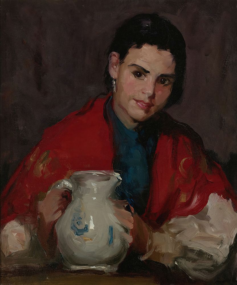 Segovia Girl Holding Pitcher 1912 art print by Robert Henri for $57.95 CAD
