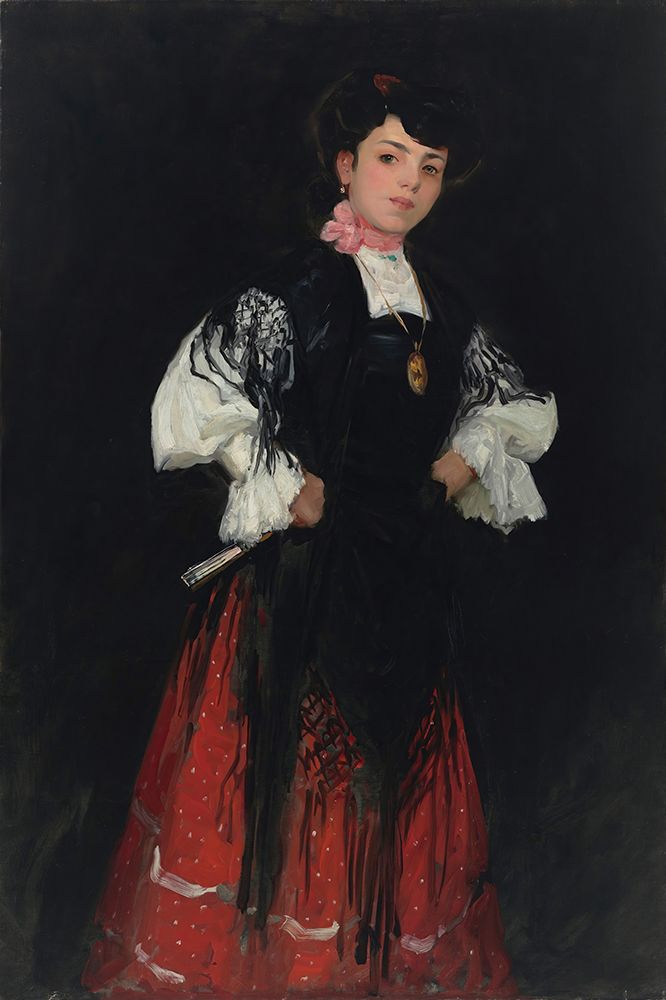 Spanish Girl of Madrid, Una Chula 1908 art print by Robert Henri for $57.95 CAD