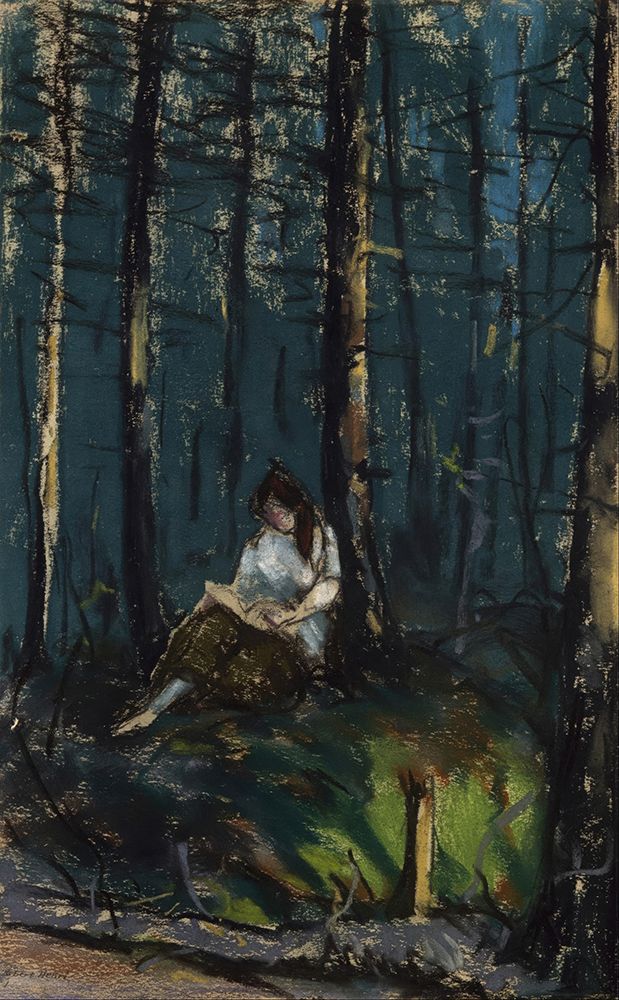 The Reader in the Forest 1918 art print by Robert Henri for $57.95 CAD
