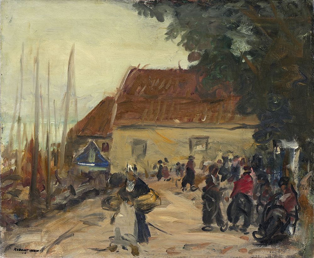 Volendam Street Scene 1910 art print by Robert Henri for $57.95 CAD