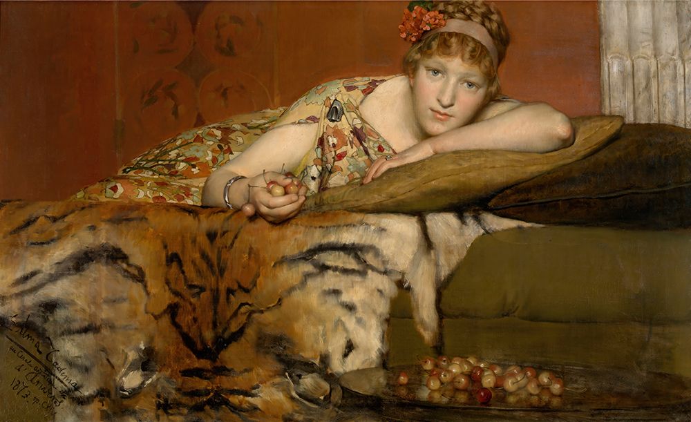 Cherries 1873 art print by Sir Lawrence Alma-Tadema for $57.95 CAD
