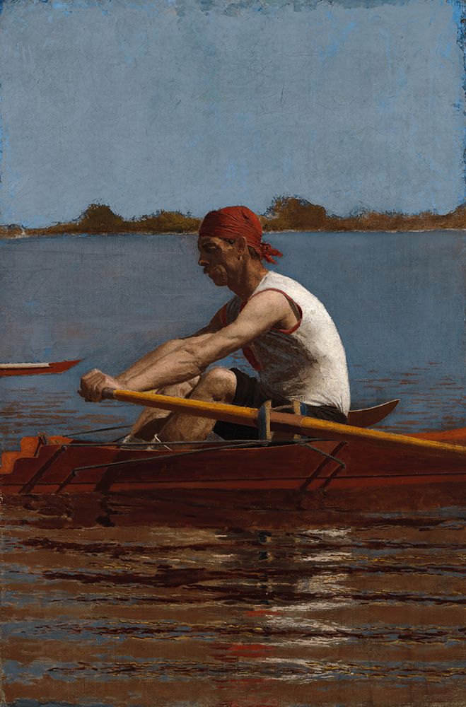John Biglin in a Single Scull 1874 art print by Thomas Eakins for $57.95 CAD