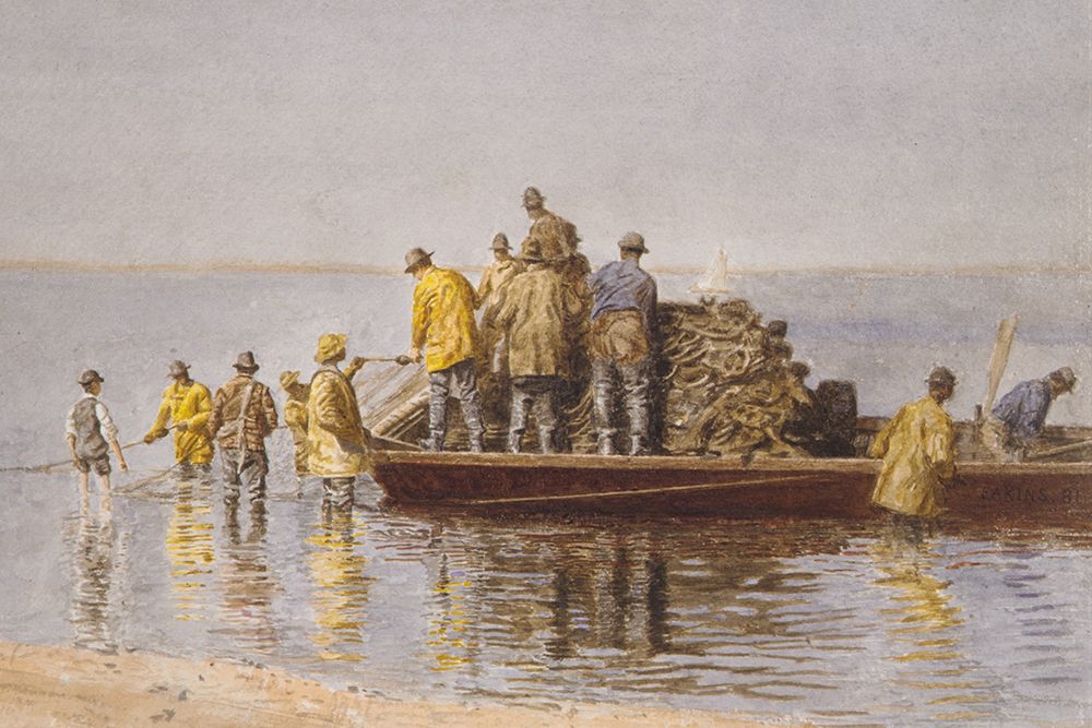Taking up the Net 1881 art print by Thomas Eakins for $57.95 CAD