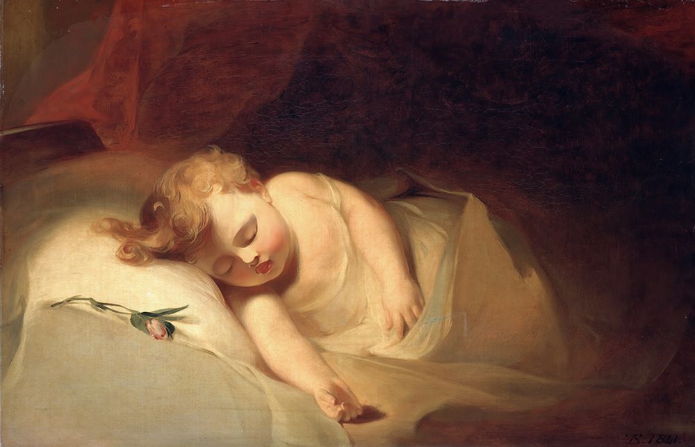 Child Asleep, The Rosebud 1841 art print by Thomas Sully for $57.95 CAD