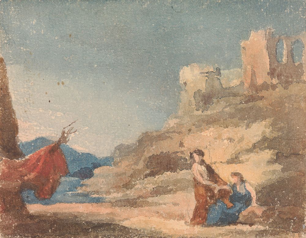 Figures Among Ruins on Hill art print by Thomas Sully for $57.95 CAD