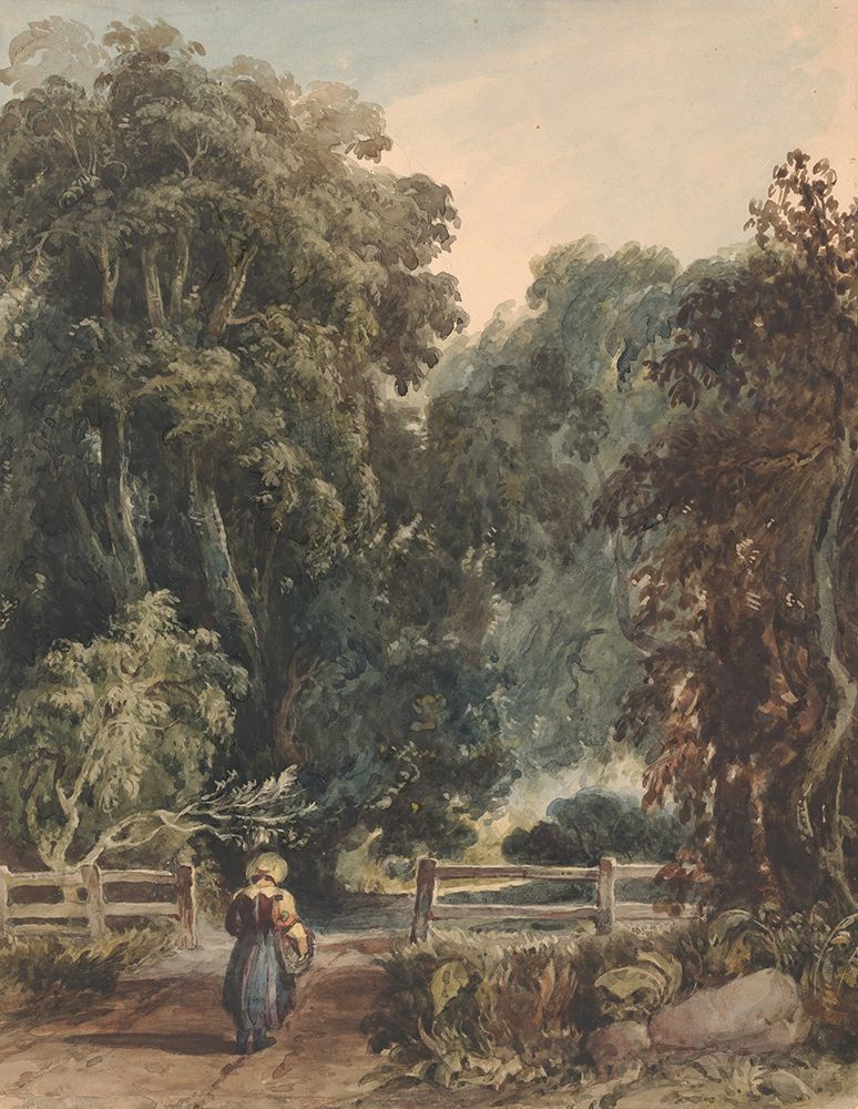 Girl on Lane, Entering Wooded Area 1834 art print by Thomas Sully for $57.95 CAD