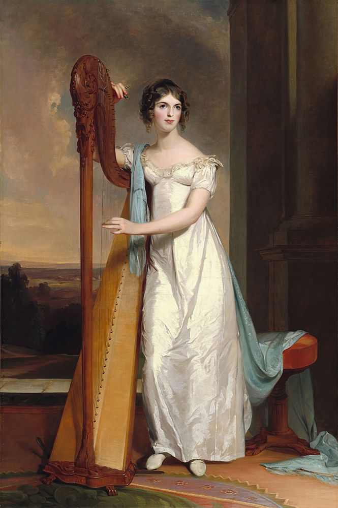 Lady with a Harp, Eliza Ridgely 1818 art print by Thomas Sully for $57.95 CAD