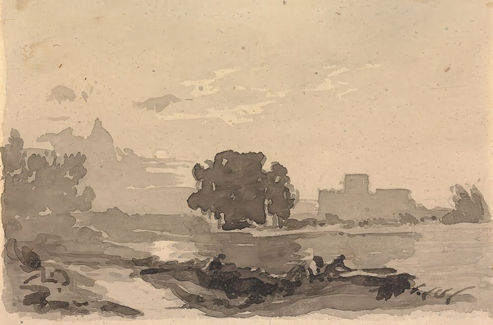 Landscape with Castle in Background art print by Thomas Sully for $57.95 CAD