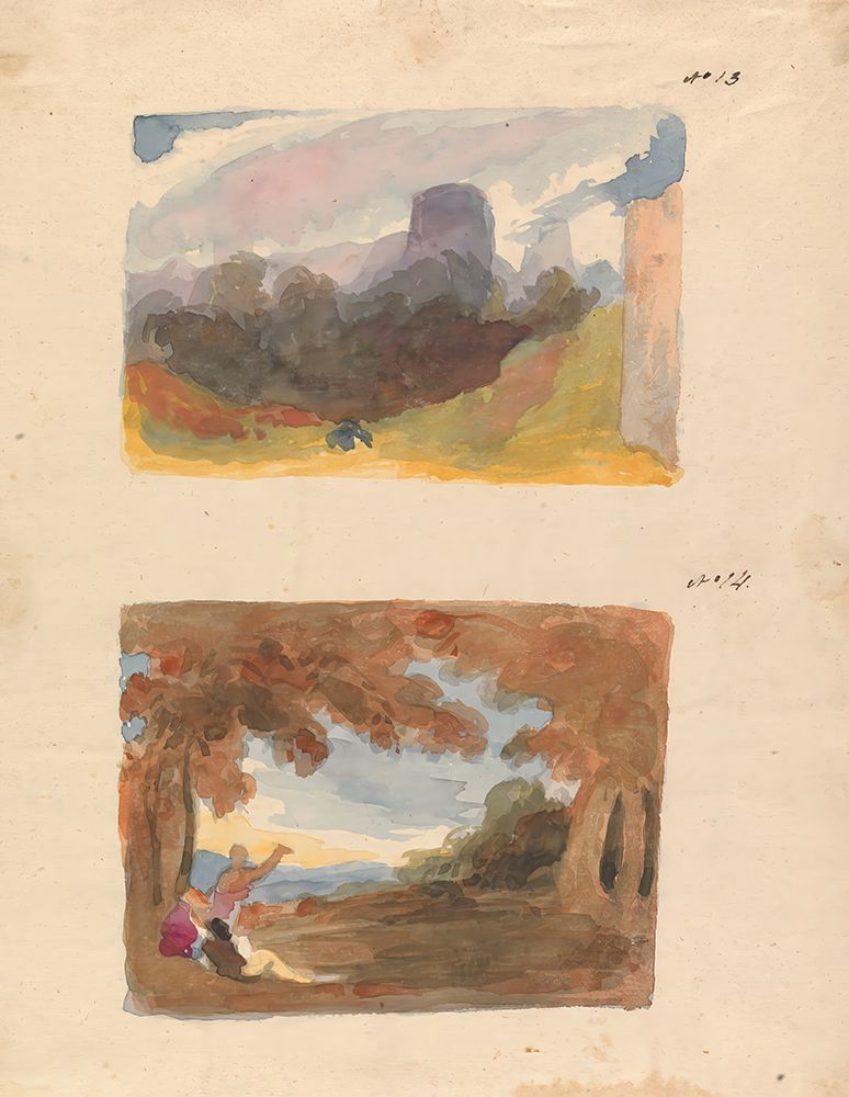 Landscape with Castle Modern Manner no. 13 Landscape with Figures in Foreground art print by Thomas Sully for $57.95 CAD