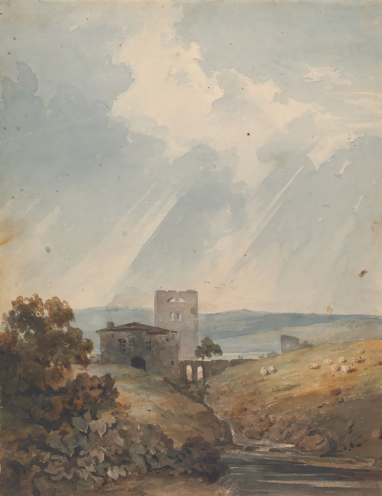 Landscape with Castle, Hills and Mountains art print by Thomas Sully for $57.95 CAD