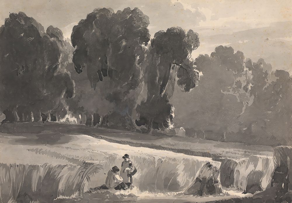 Landscape with Figures in Field art print by Thomas Sully for $57.95 CAD