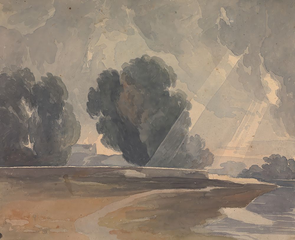 Landscape with Trees and Lake art print by Thomas Sully for $57.95 CAD